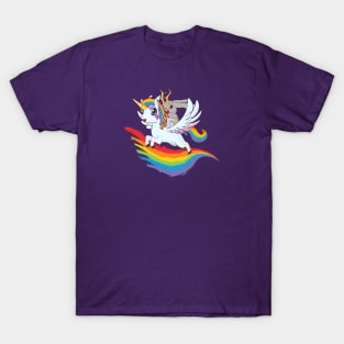 Jackalope on a Rainbow Unicorn T-Shirt